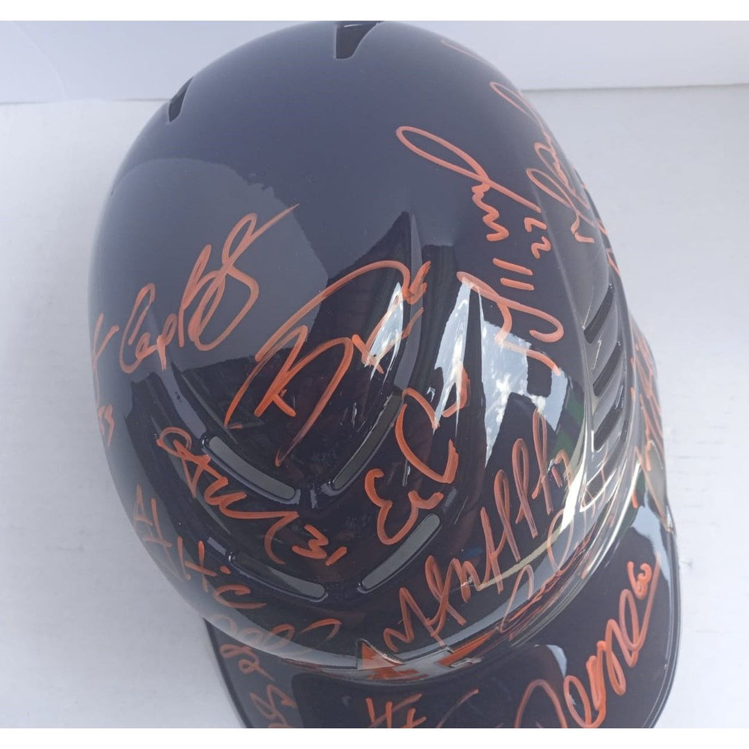 Houston Astros Jose Altuve Justin Verlander George Springer 2016 World Series champions team signed batting helmet