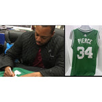 Load image into Gallery viewer, Paul Pierce Boston Celtics game model embroidered Jersey Size 52 signed with proof
