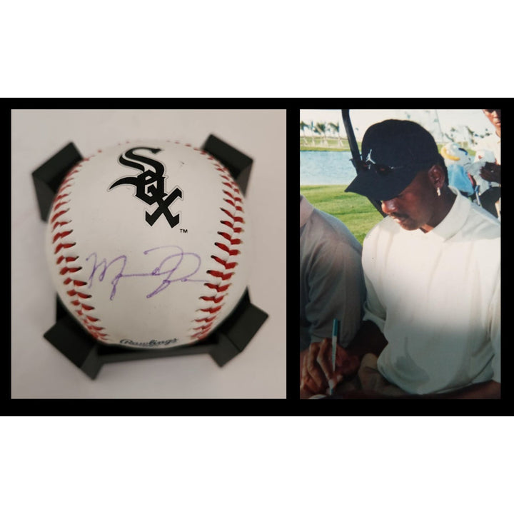 Michael Jordan Chicago White Sox Rawlings MLB baseball signed with proof