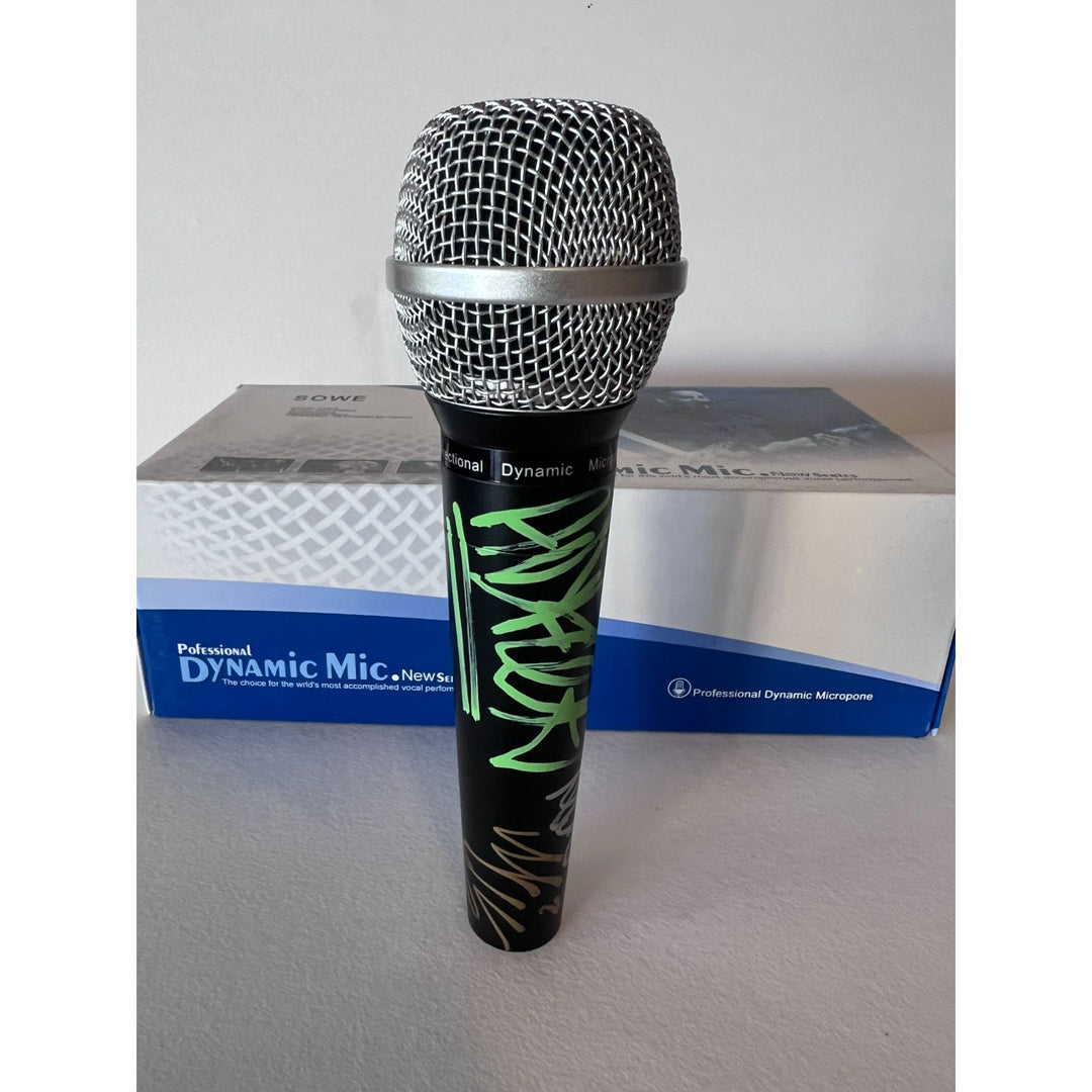 The Beastie Boys Rick Rubin, Ad-Rock, Mike Diamond microphone  signed with proof