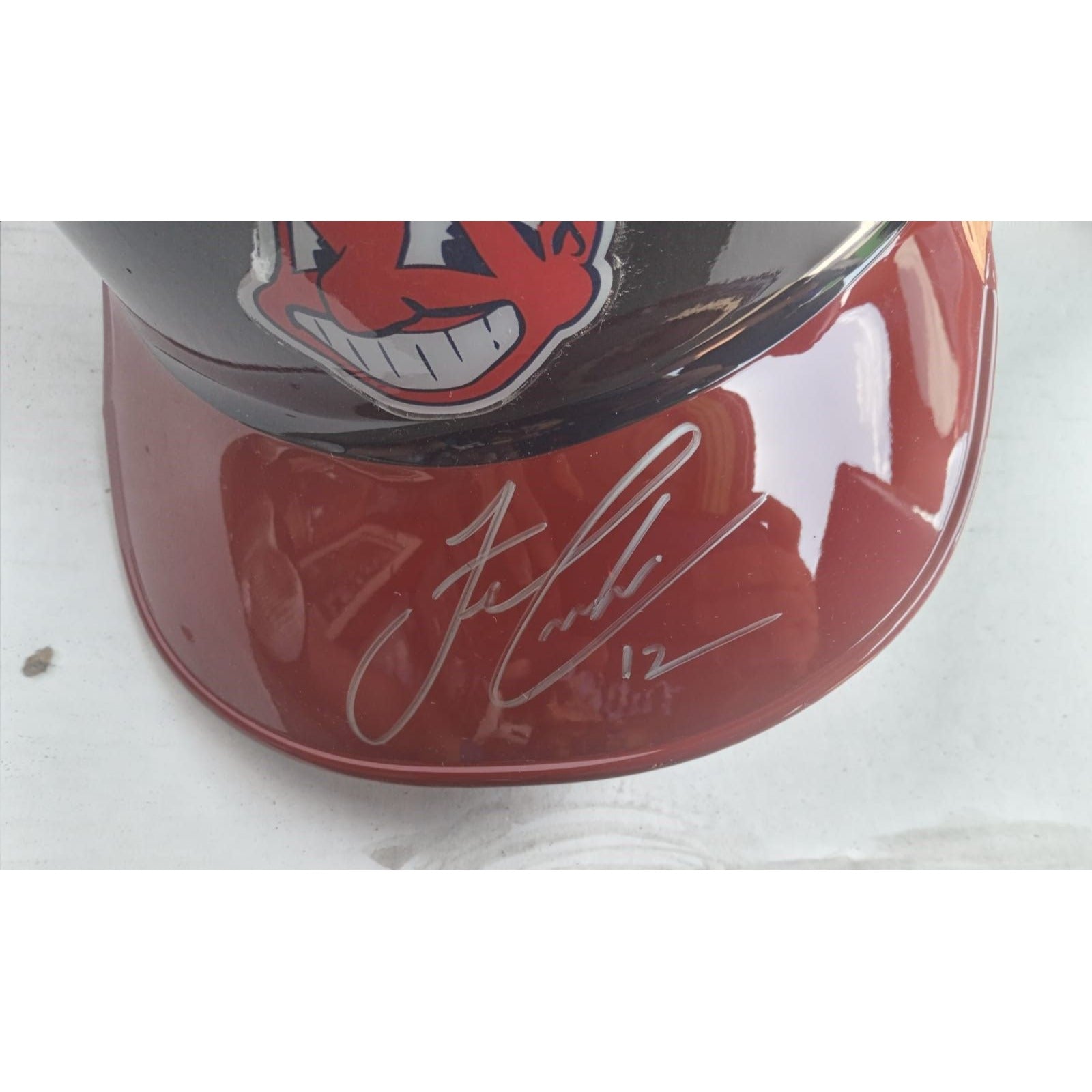 Francisco Lindor Cleveland Indians full size batting helmet signed