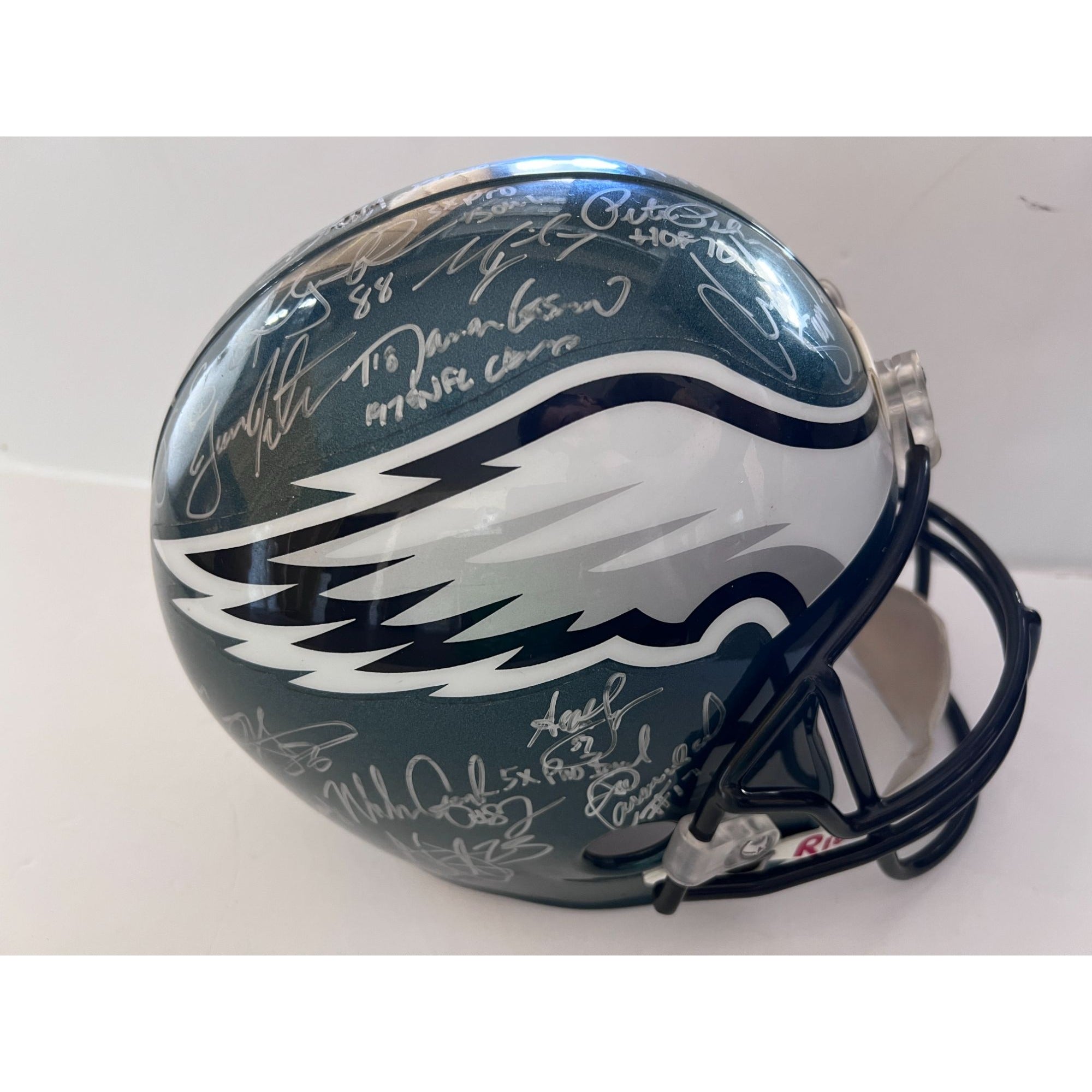 Philadelphia Eagles 23 all-time greats Riddell replica full size helmet