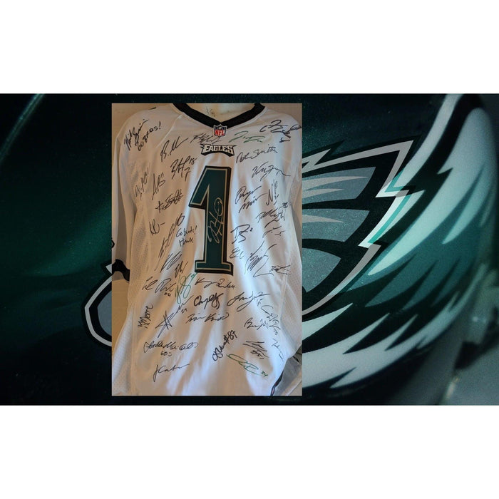 Jalen Hurts Philadelphia Eagles game model jersey xl team signed 2024 with proof 2025 SB champs