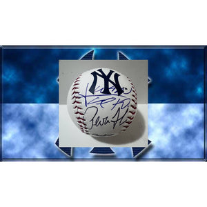 Aaron Judge Juan Soto New York Yankees Rawlings MLB baseball signed with proof