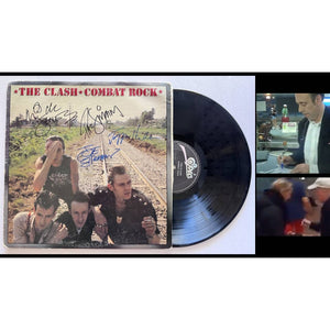 The Clash Mick Jones Joe Strummer Paul Simonon Combat Rock LP signed