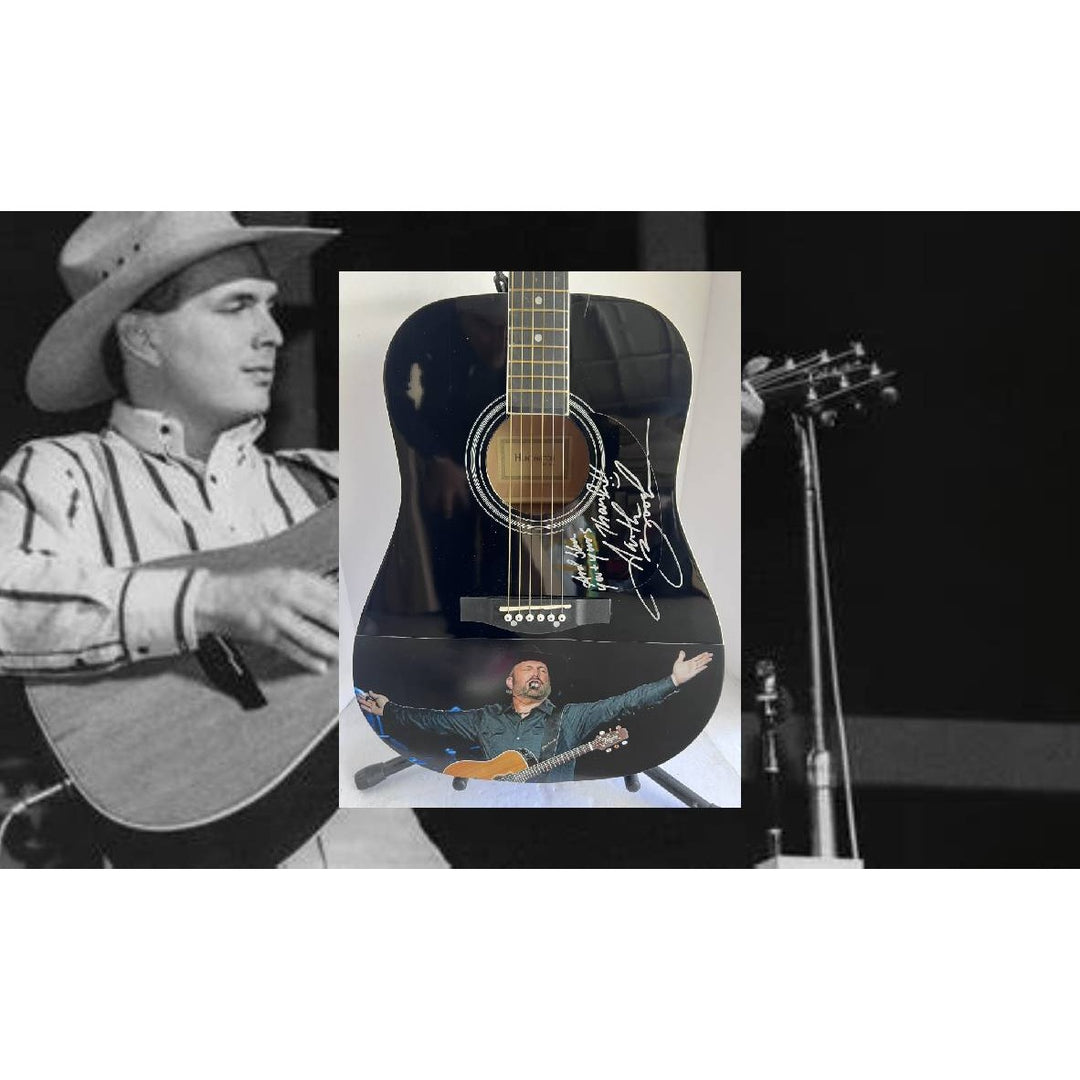 Garth brooks full size acoustic guitar signed with proof