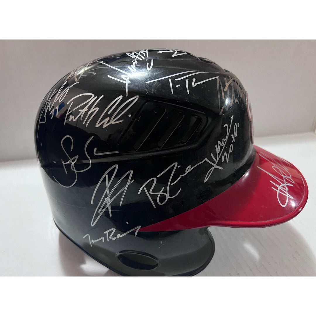 2019 Washington Nationals World Series champs  Juan  Soto Max Scherzer team signed MLB batting helmet