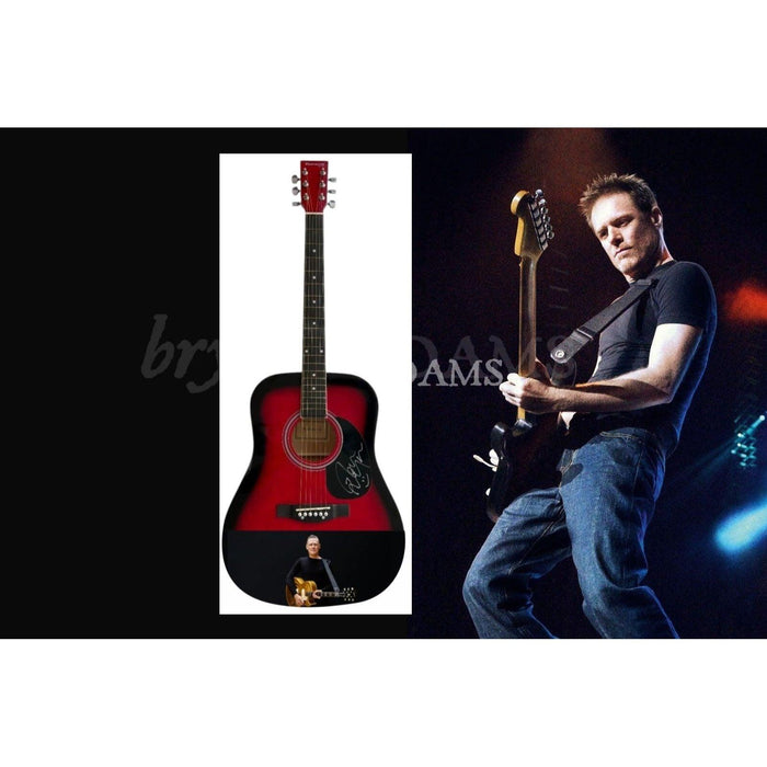 Brian Adams One of a Kind full size acoustic guitar signed with proof
