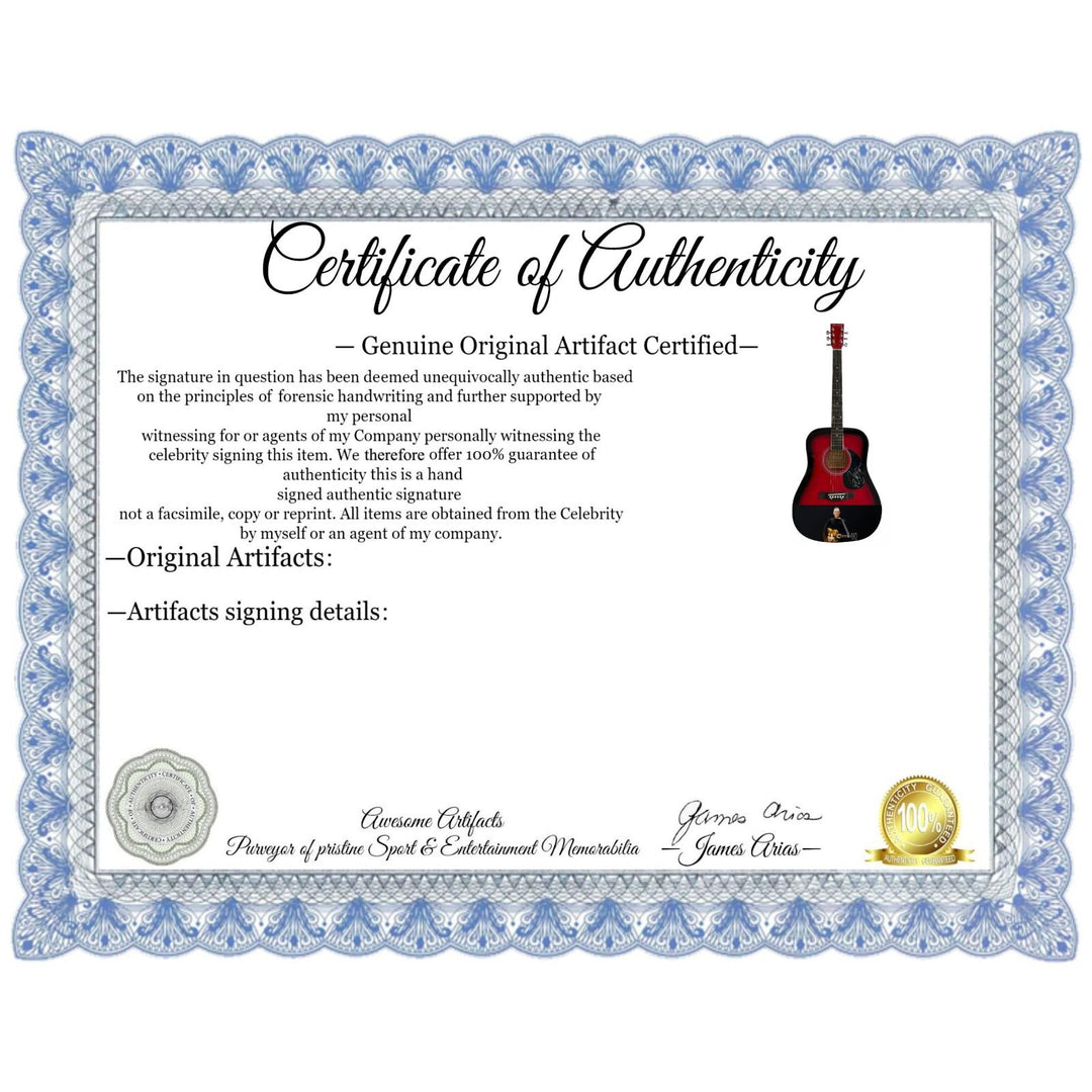 Brian Adams One of a Kind full size acoustic guitar signed with proof.
