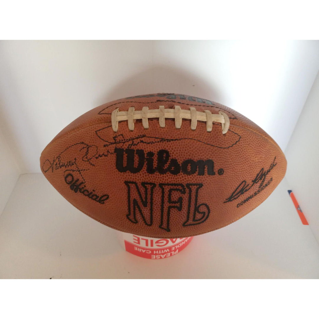 Johnny Unitas Baltimore Colts Pete Rozelle NFL game football signed with proof