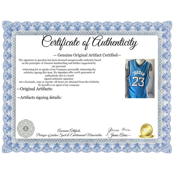 Michael Jordan North Carolina Tar Heels game model jersey signed with proof