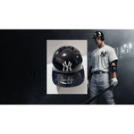 Load image into Gallery viewer, Aaron Judge New York Yankees full size batting helmet signed with proof (and free display case)
