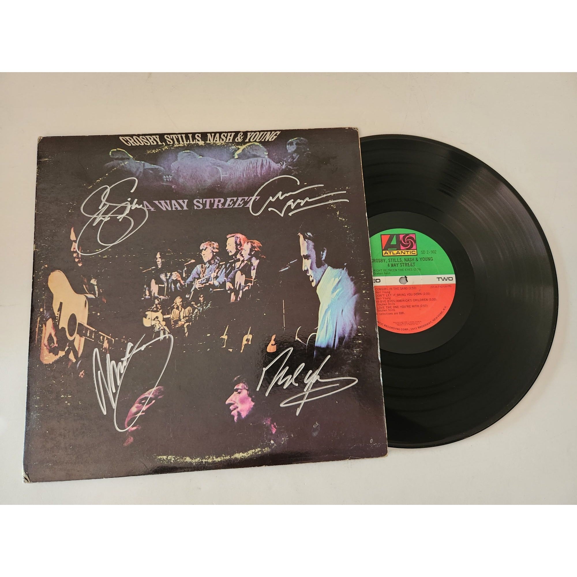 Crosby Stills Nash & Young A Way Street LP signed with proof