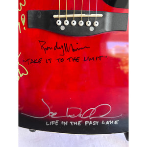 Don Henley Glenn Frey Bernie Laden Randy Meisner Joe Walsh Don Felder Vince Gill the Eagles full size acoustic guitar signed with proof