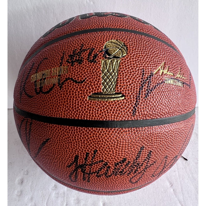 Dallas Mavericks Lua Doncic Kyrie Irving 2023- 2024 team signed basketball with proof