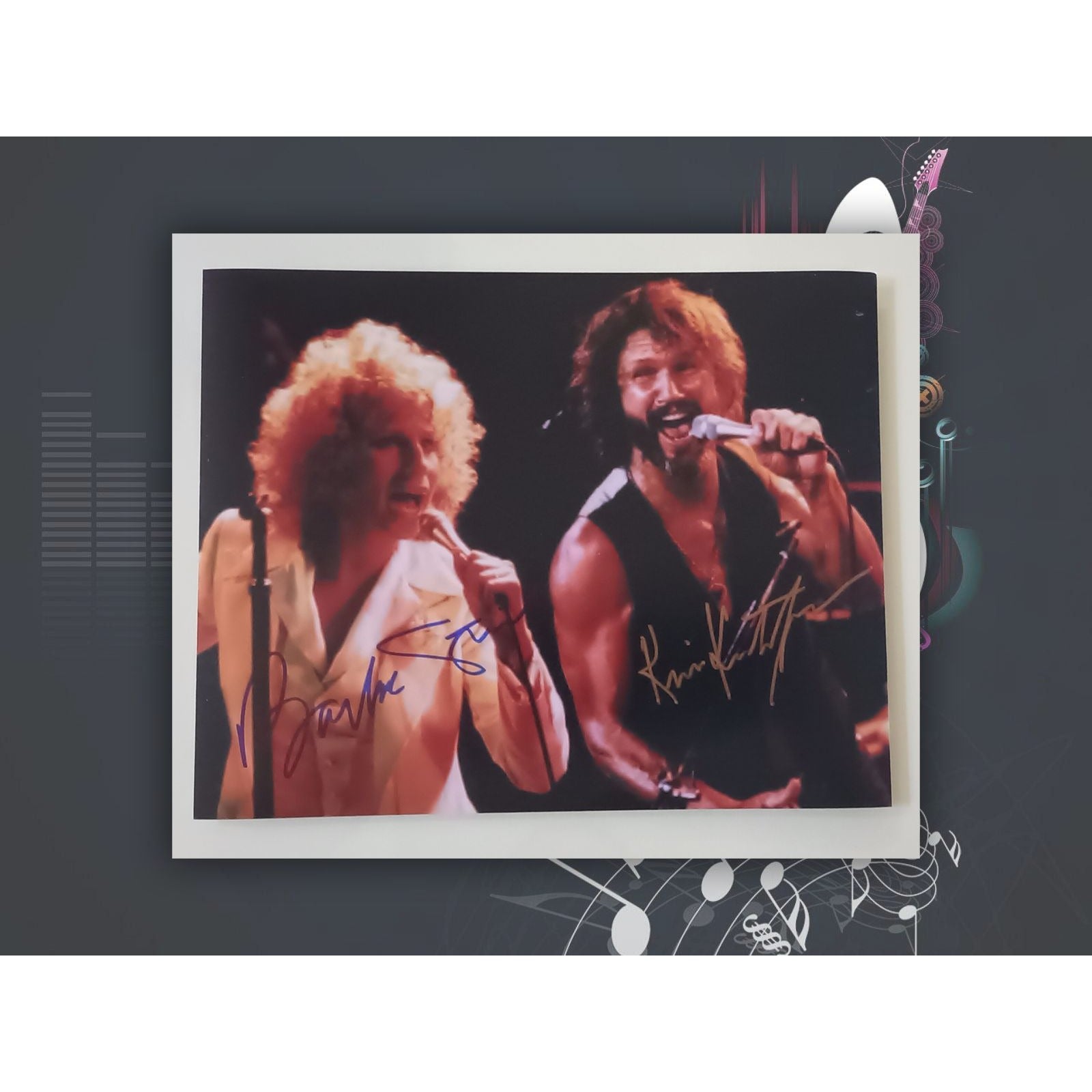 Kris Kristofferson and Barbra Streisand 8x10 photo signed