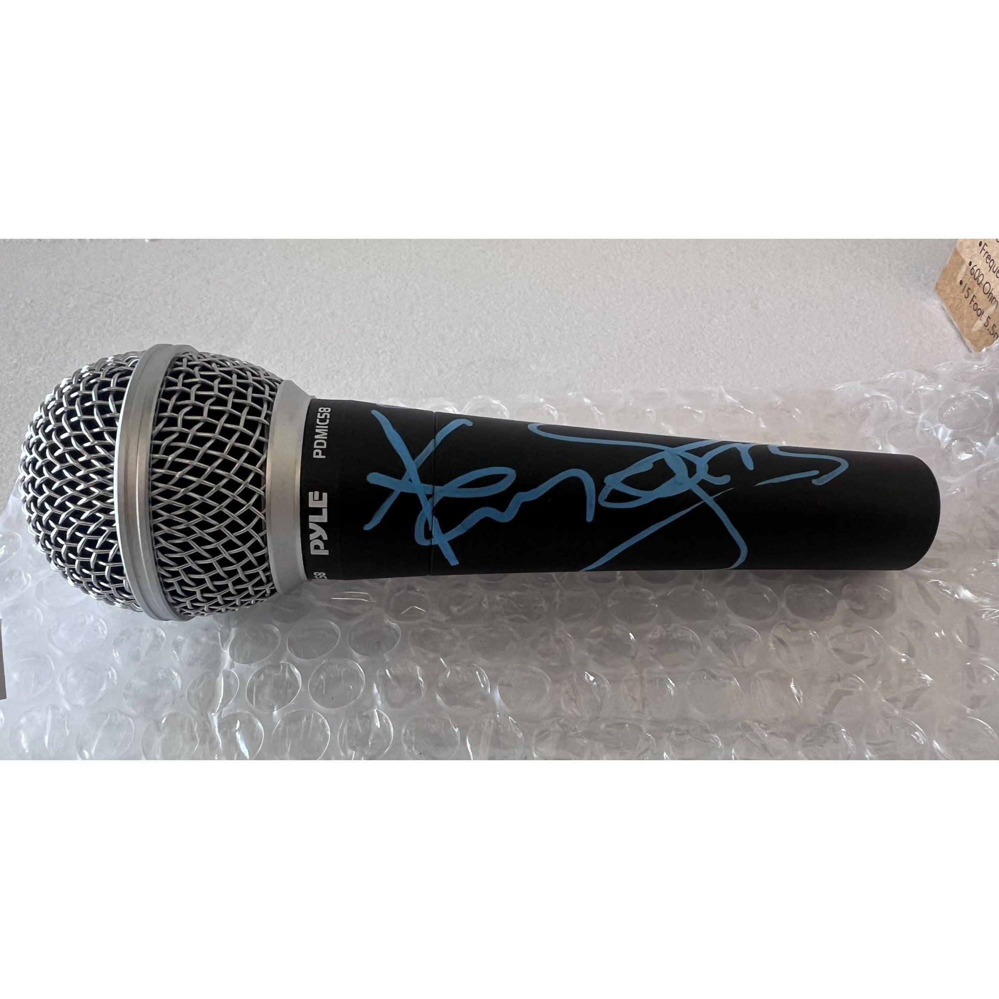 Dolly Parton and Kenny Rogers microphone signed with proof