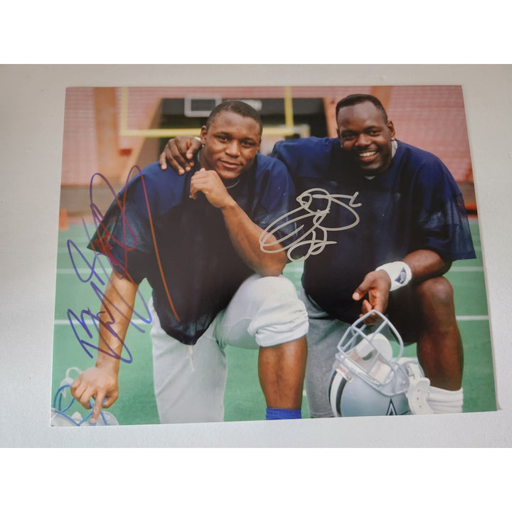 Barry Sanders and Emmitt Smith 8x10 photo signed