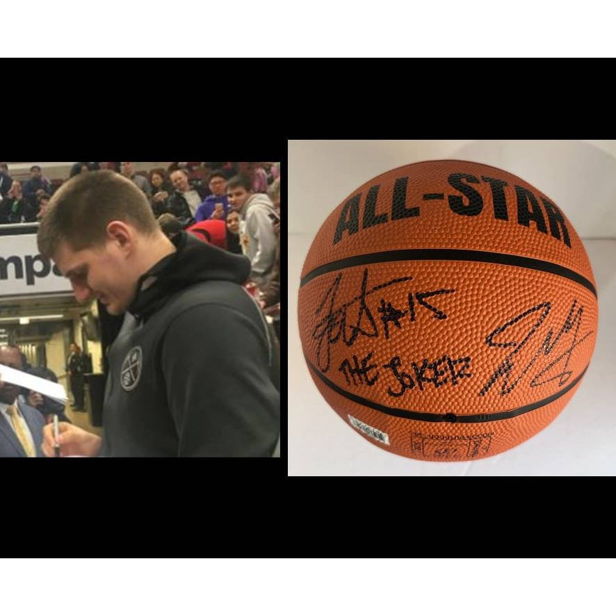 Nicola jokic Jamal Murray Denver Nuggets full size basketball NBA Spalding signed with proof