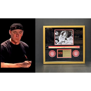 Neil Peart legendary drummer of Rush signed drum stick Museum quality frame with proof