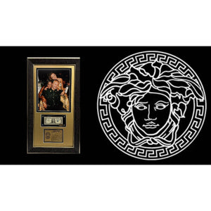 Gianni Versace US Dollar bill signed with proof 17x31