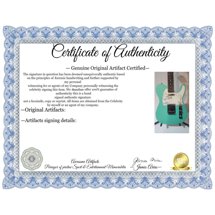 Keith Richards, Bill Wyman , Ronnie Wood, Mick Jagger & Charlie Watts The Rolling Stones authentic Fender telecaster full guitar signed