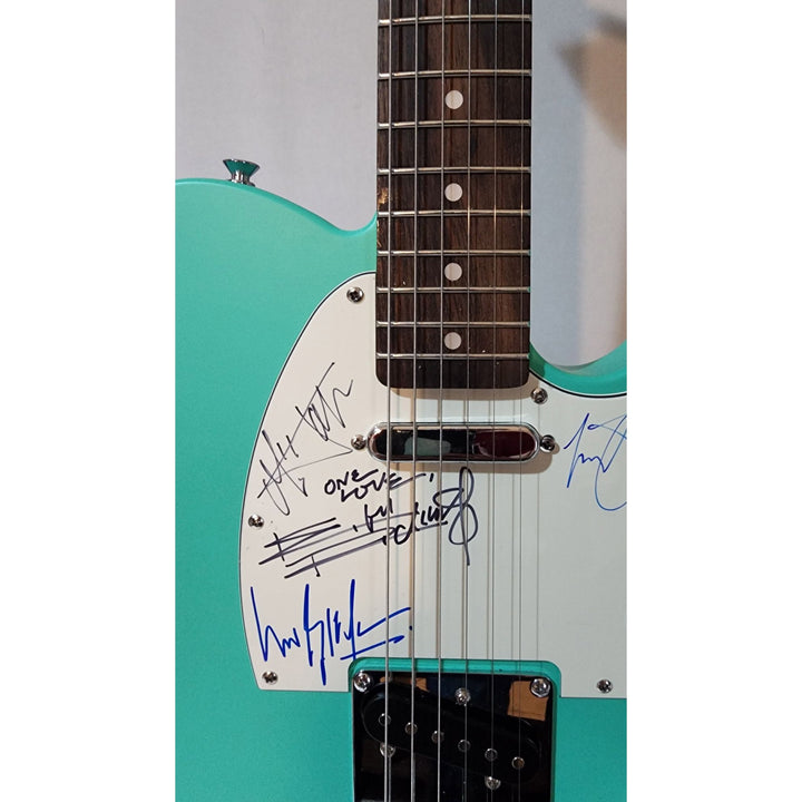 Keith Richards, Bill Wyman , Ronnie Wood, Mick Jagger & Charlie Watts The Rolling Stones authentic Fender telecaster full guitar signed