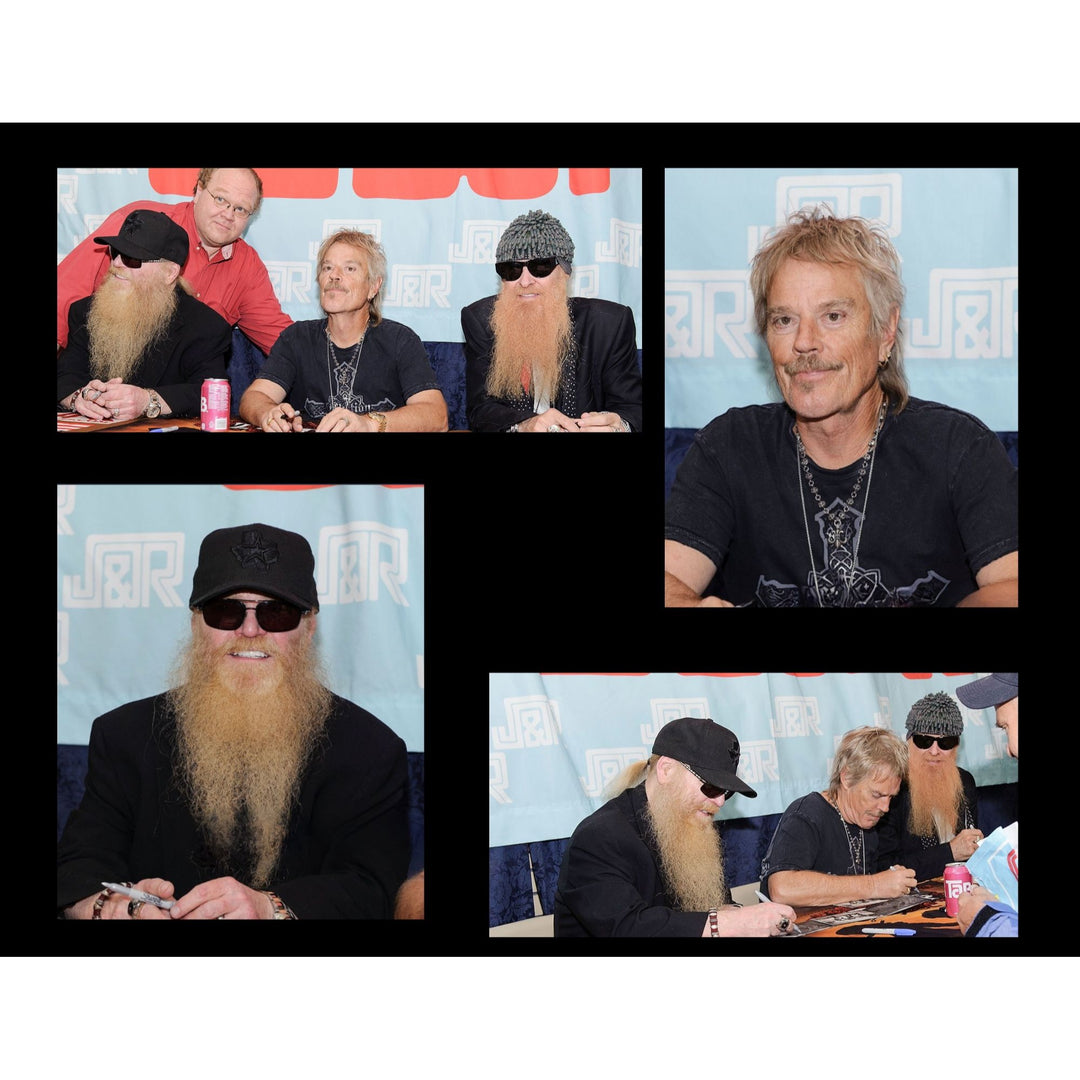 ZZ Top Billy Gibbons Frank Beard & Dusty Hill les paul one of a kind full size electric guitar signed with proof