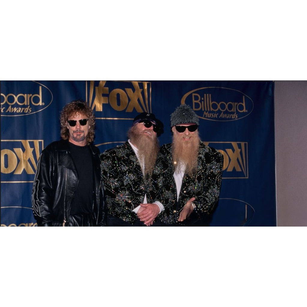 ZZ Top Billy Gibbons Frank Beard & Dusty Hill les paul one of a kind full size electric guitar signed with proof