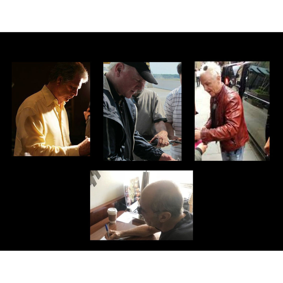 Beach Boys  Brian Wilson, Mike Love, Al Jardine, David Roberts (with lyrics) & proof tambourine 10' signed with proof.