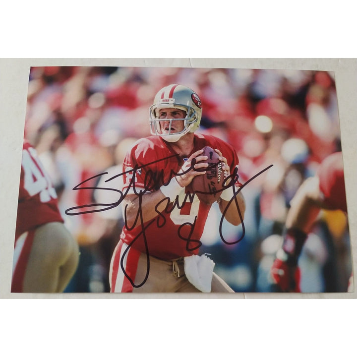 Steve Young, San Francisco, 49ers, signed, 5x7, photo, with proof