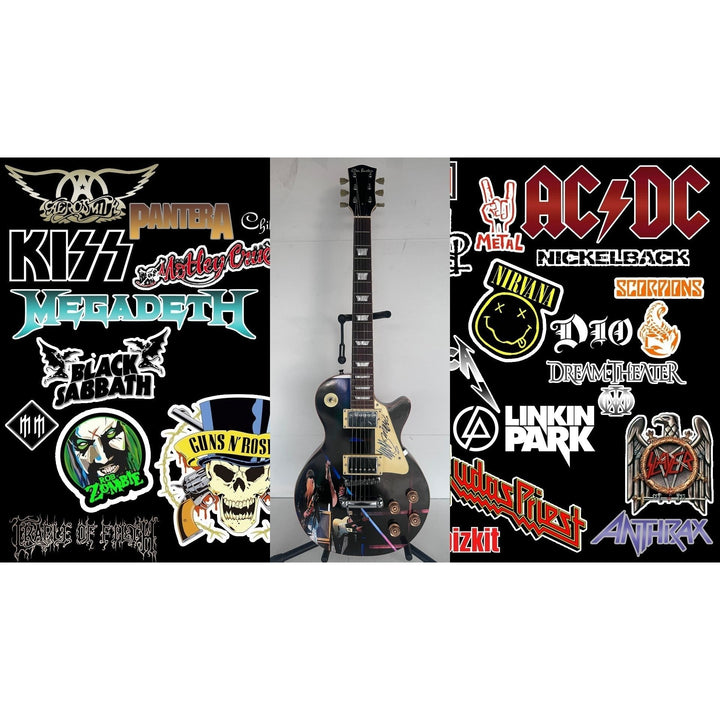 Billy Gibbons ZZ Top and Jeff Beck two of Rock N' Rolls greatest guitarists one of a kind les paul signed with proof.