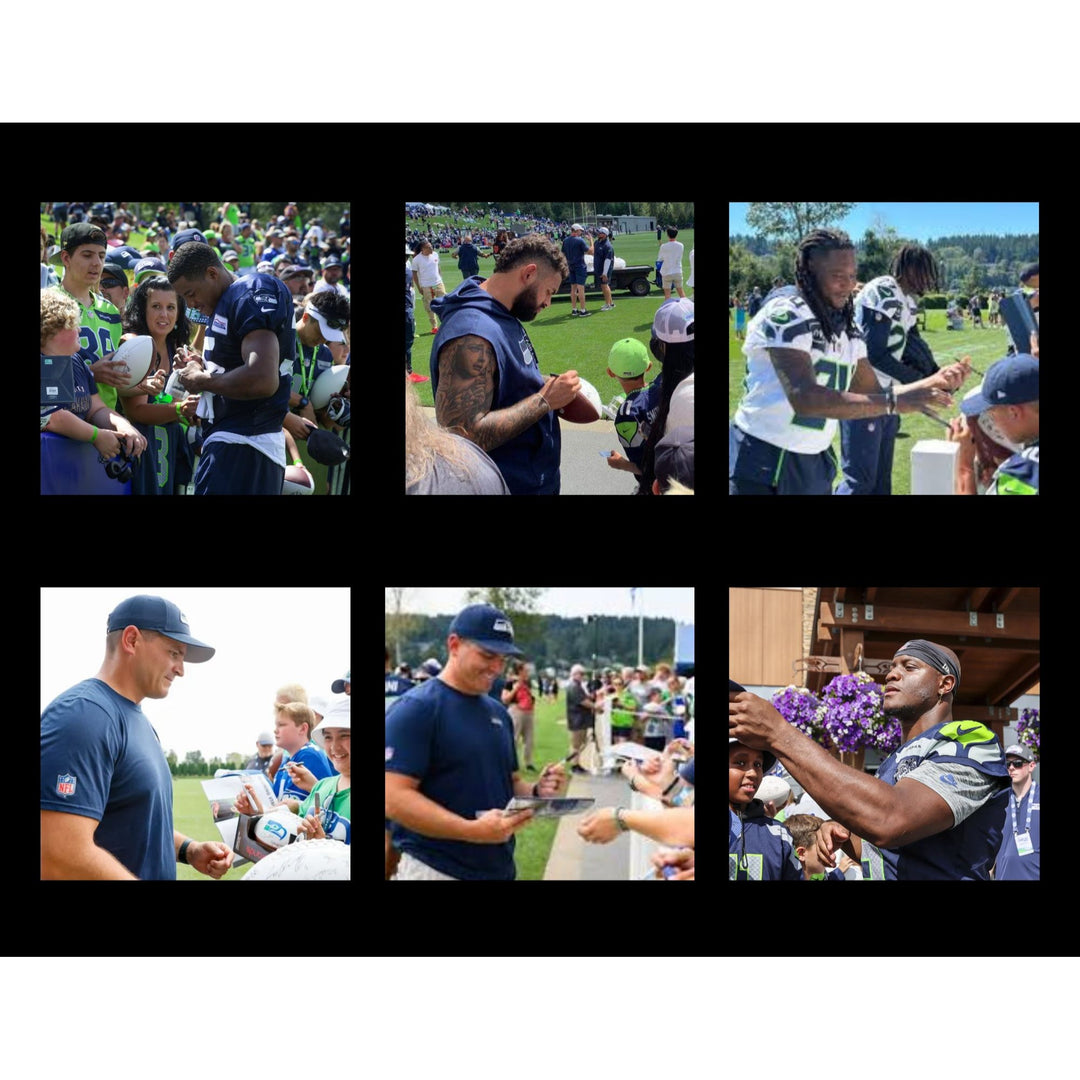Seattle Seahawks Speed Replica Full Size  helmet 2025 team signed with 40 plus signatures