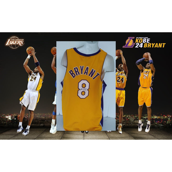 Kobe Bryant Los Angeles Lakers vintage adidas #8 size xl, embroidered jersey signed with proof Awesome Artifacts