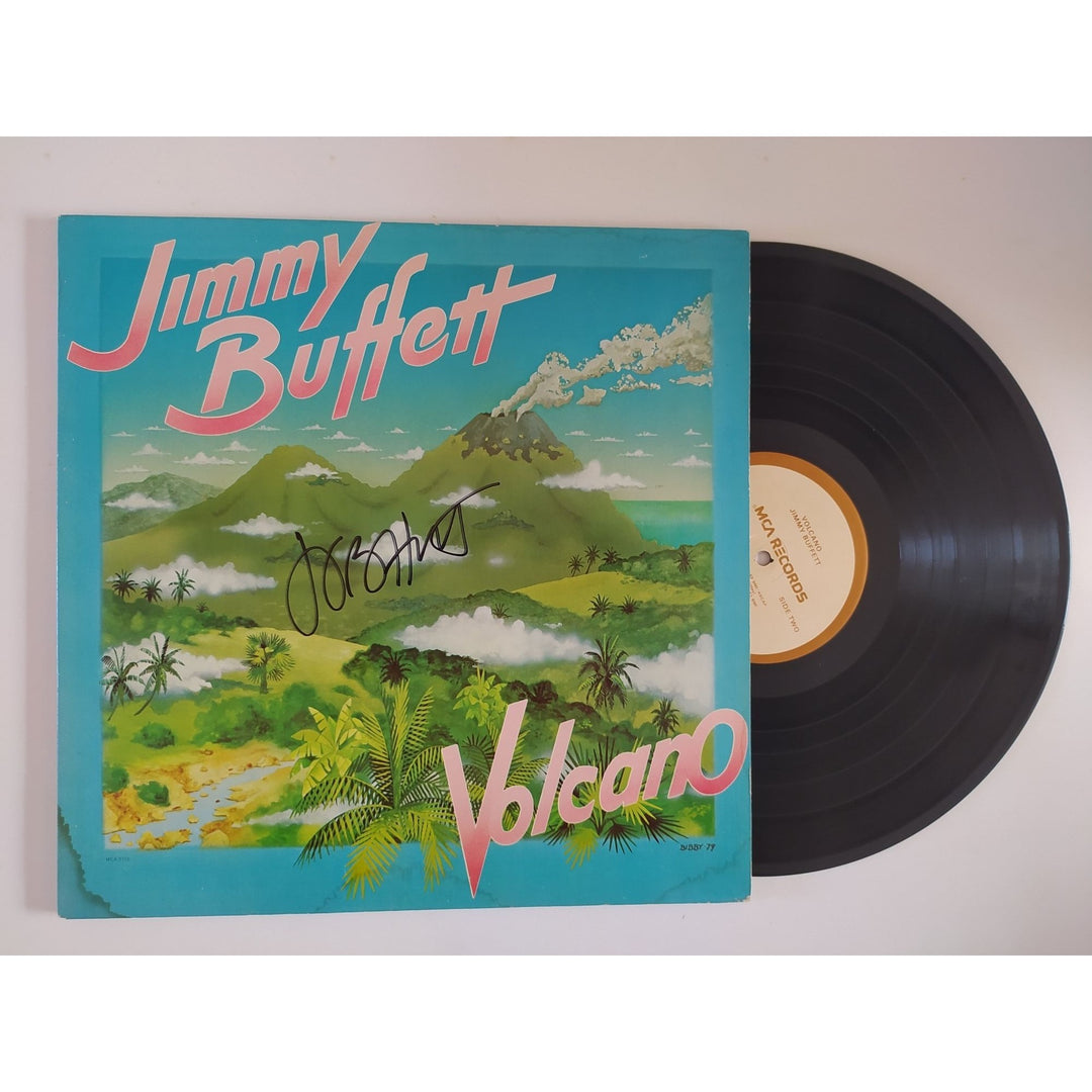 Jimmy Buffett Volcano original LP signed with proof