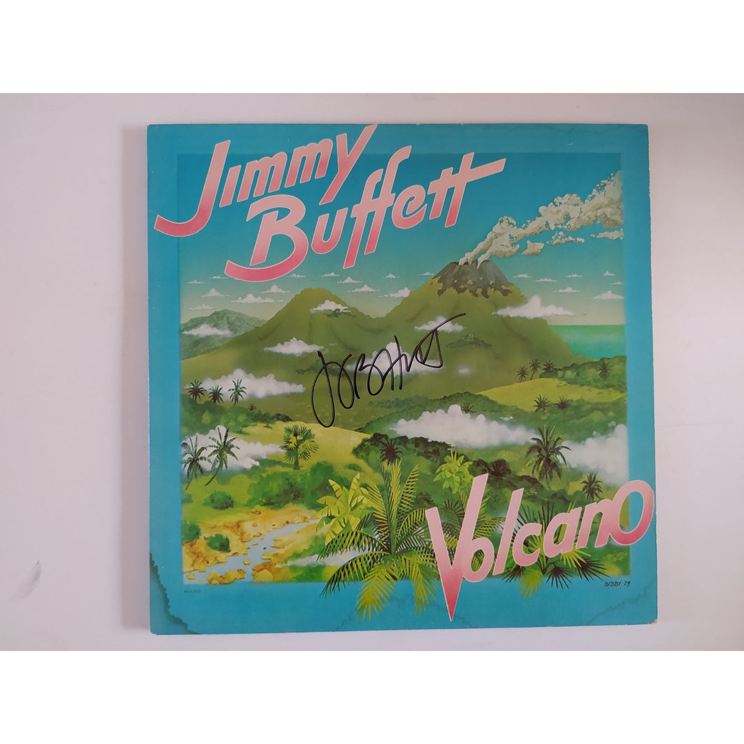 Jimmy Buffett Volcano original LP signed with proof