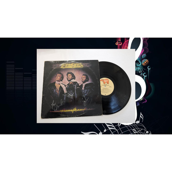 the Bee Gees Barry Robin and Maurice Gibb Children of the World original LP signed with proof