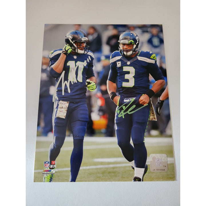 Seattle Seahawks Russell Wilson and Percy Harvin 8x10 photo signed with proof