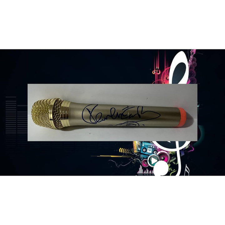 Paul McCartney microphone signed with proof