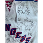 Load image into Gallery viewer, New York Rangers Mark Messier Brian Leach Mike Richter 1993-94 Stanley Cup champions team signed jersey
