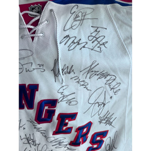 New York Rangers Mark Messier Brian Leach Mike Richter 1993-94 Stanley Cup champions team signed jersey