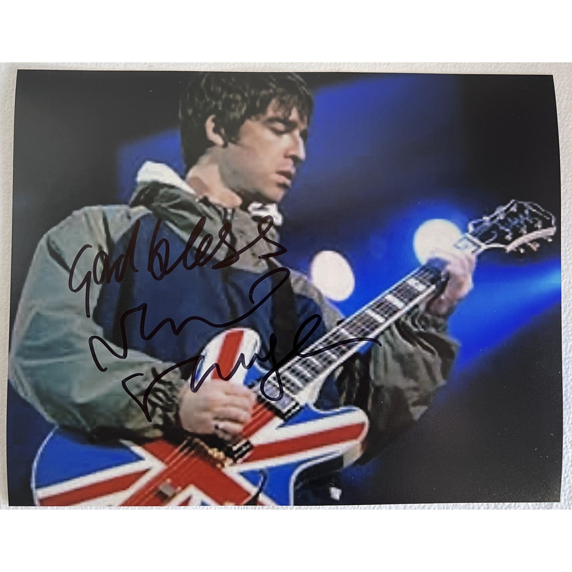 Noel Gallagher Oasis 8 x 10 photo signed with proof