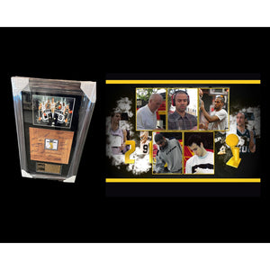 San Antonio Spurs Kawhi Leonard Tim Duncan Tony Parker Manu Ginobili 2014 NBA champions parque hardwood floorboard framed 32x18