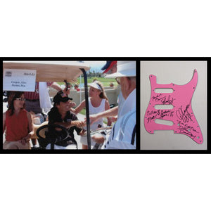 Alice Cooper Band Michael Bruce Dennis Dunaway Neil Smith Stratocaster electric guitar pickguard signed with proof