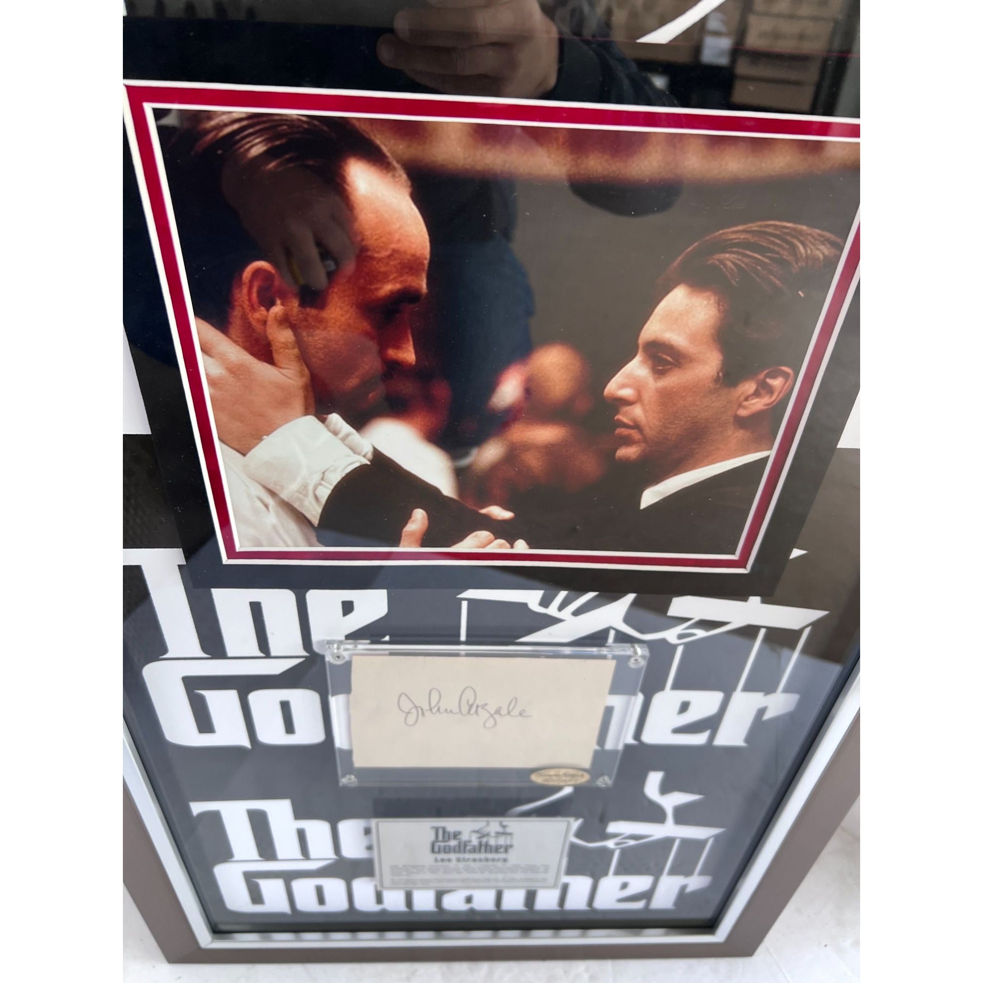 John Cazale Fredo corleone The Godfather cut signature signed and framed 19x29 inches