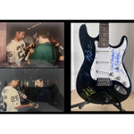 Load image into Gallery viewer, Noel &amp; Liam Gallagher Oasis One-of-a-Kind full size electric guitar signed with proof
