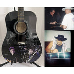 Load image into Gallery viewer, Waylon Jennings and Johnny Cash one of a kind full size acoustic guitar signed with proof
