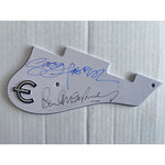 Load image into Gallery viewer, Paul McCartney and George Harrison Epiphone electric guitar The Beatles pick guard signed with proof
