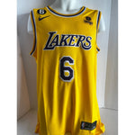 Load image into Gallery viewer, LeBron James Los Angeles Lakers #6 Nike size 50 game model jersey signed with proof
