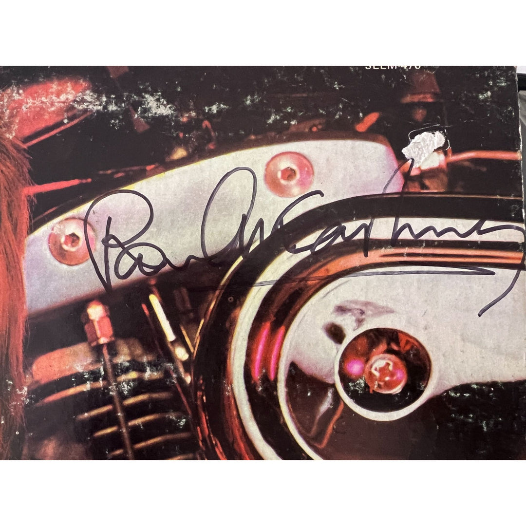 Paul McCartney red rose speedway lp signed with proof